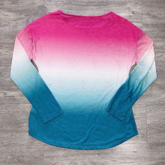 Leoma Lovegrove Womens Size Small Colorful Turtle Abstract Art Top Long Sleeve - Picture 2 of 7